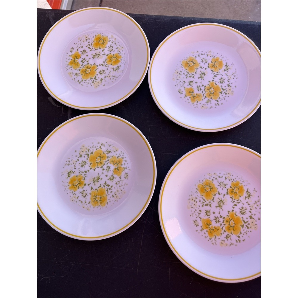 Corelle 8.5" Luncheon plates "April Showers" Lot of 4 Made in the USA